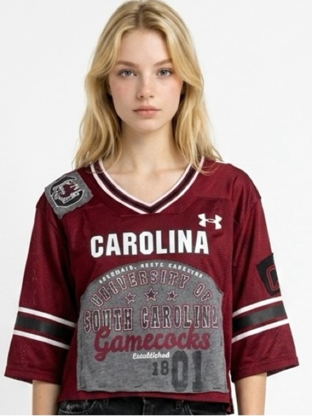 UNIVERSITY OF SOUTH CAROLINA GAMECOCKS Upcycled Jersey NEW